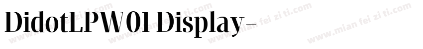 DidotLPW01 Display字体转换